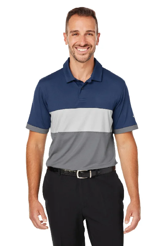 Puma Mens Cloudspun Highway Moisture Wicking Short Sleeve Polo Shirt - Navy Blue Blazer