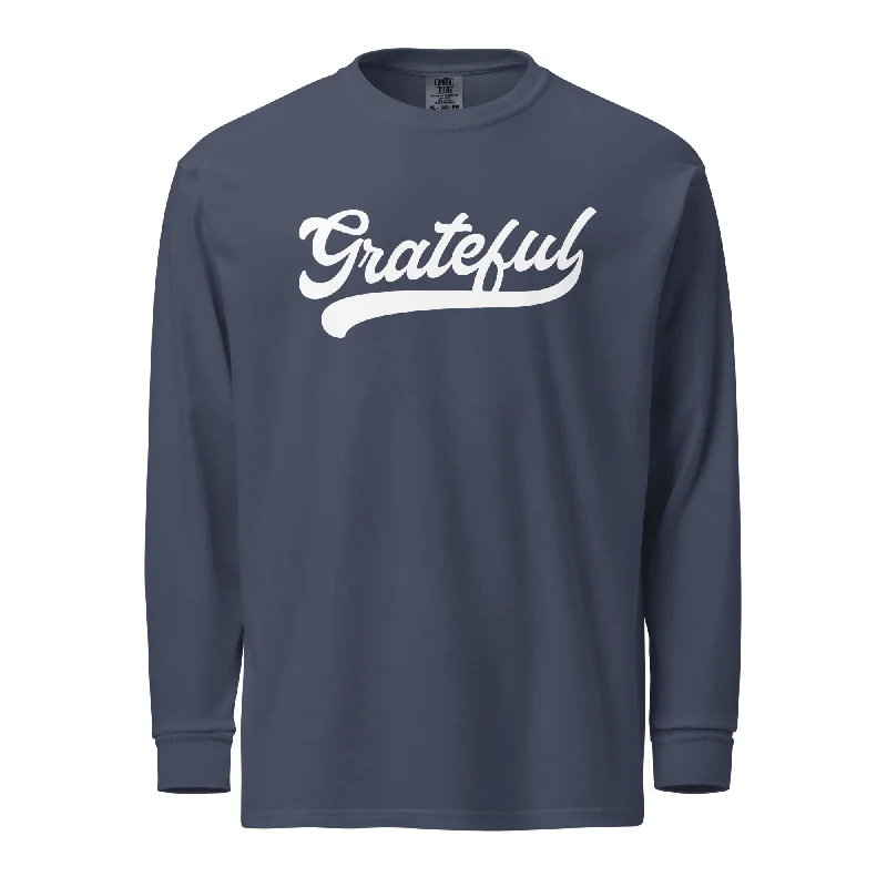 Section 119 | Crew Long Sleeve Shirt | Grateful  - Navy