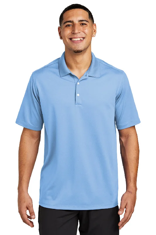 Sport-Tek Mens Moisture Wicking Micropique Short Sleeve Polo Shirt - Carolina Blue