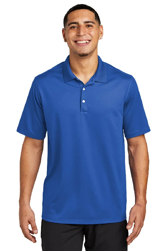 Sport-Tek Mens Moisture Wicking Micropique Short Sleeve Polo Shirt - True Royal Blue