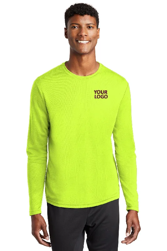 Sport-Tek PosiCharge Customized RacerMesh Long Sleeve Tee's, Neon Yellow