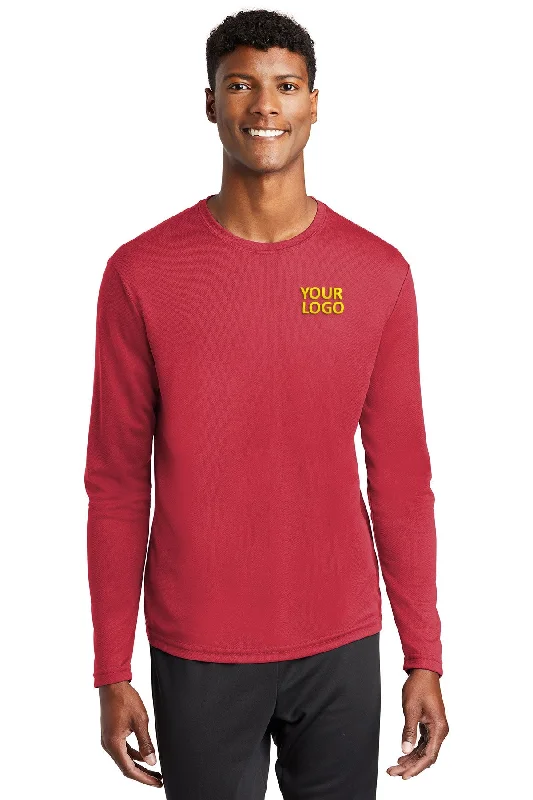 Sport-Tek PosiCharge Customized RacerMesh Long Sleeve Tee's, True Red