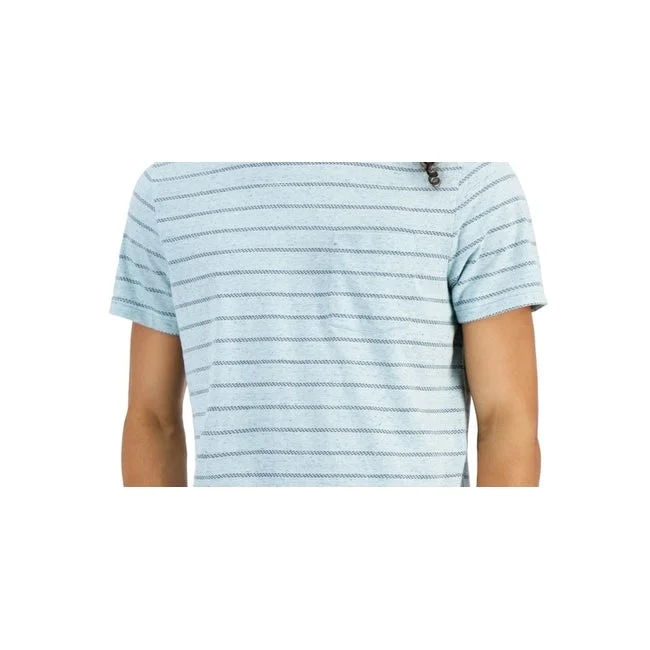 Sun + Stone Men's Aaron Regular-Fit Stripe Pocket T-Shirt Blue Size Large