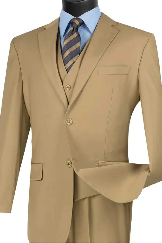 Tan Suits For Wedding - Tan Groomsmen Suits - Tan 5 Button Tuxedo