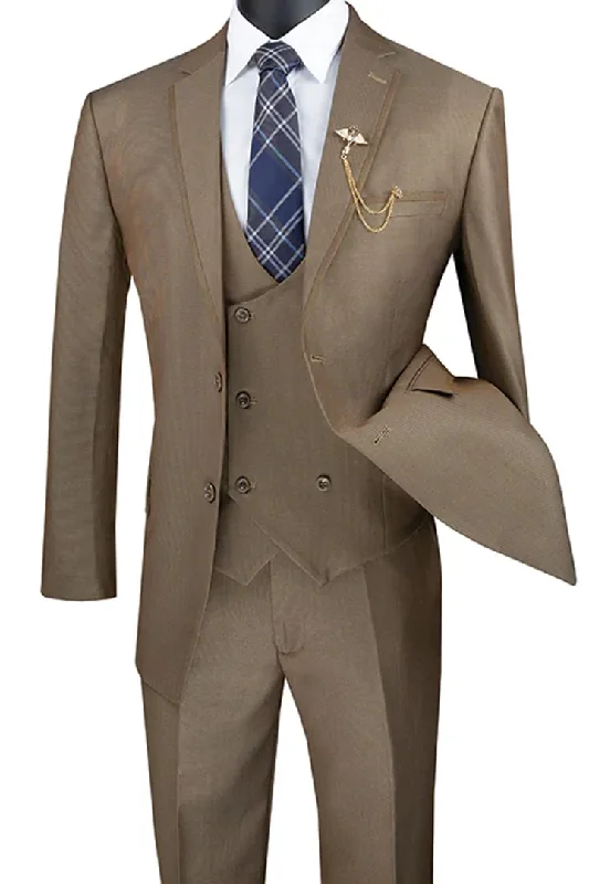 Tan Suits For Wedding - Tan Groomsmen Suits - Tan  Fit  Tuxedo