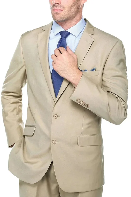 Tan Suits For Wedding - Tan Groomsmen Suits - Tan Notch lapel Tuxedo