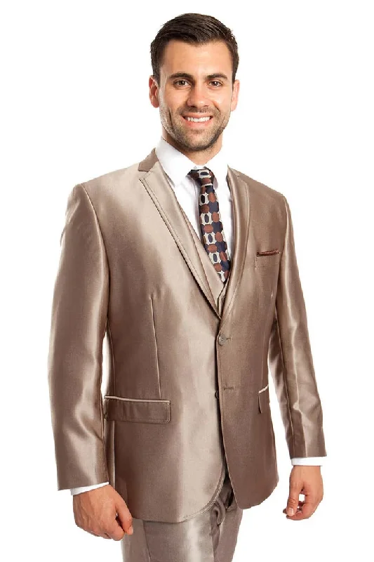 Tan Suits For Wedding - Tan Groomsmen Suits - Tan Prom Tuxedo