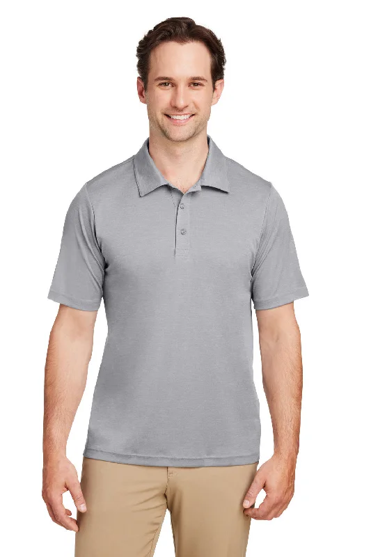 Team 365 Mens Zone Sonic Moisture Wicking Short Sleeve Polo Shirt - Heather Grey