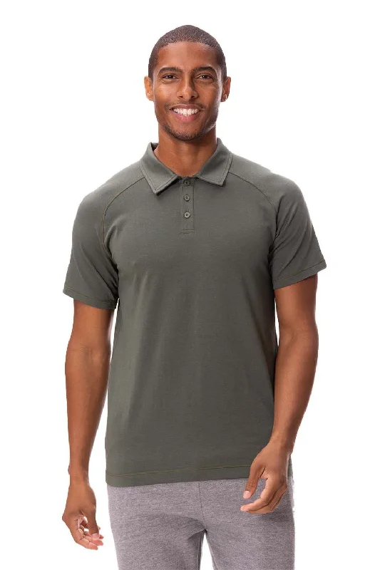 Threadfast Apparel Mens Impact Short Sleeve Polo Shirt - Army Green