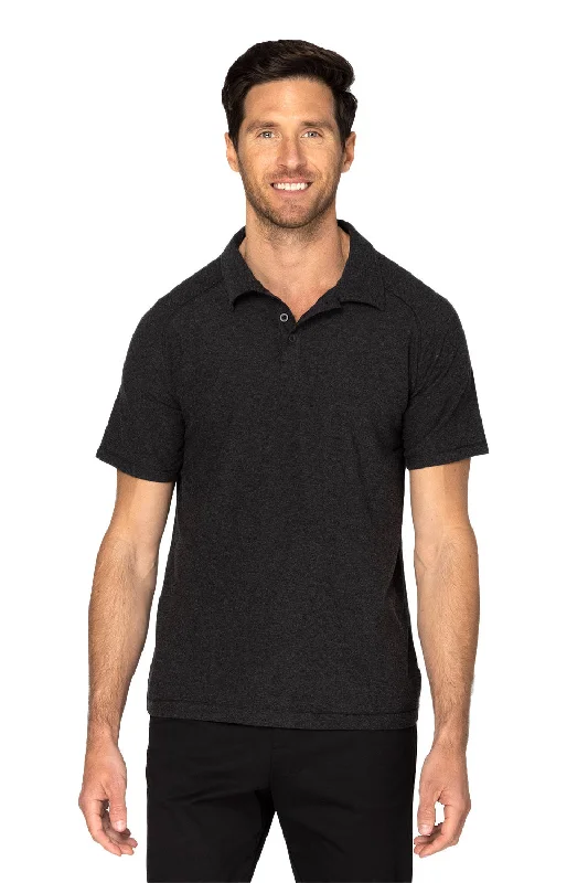 Threadfast Apparel Mens Impact Short Sleeve Polo Shirt - Heather Black