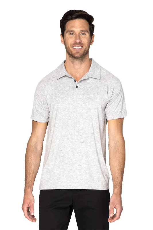 Threadfast Apparel Mens Impact Short Sleeve Polo Shirt - Heather Grey