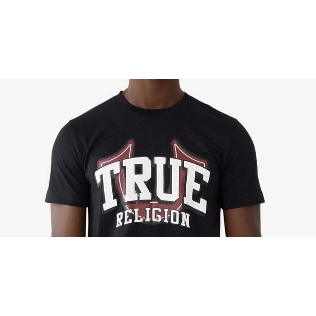 True Religion Men's Short Sleeve True Logo T-Shirt Black Size Small