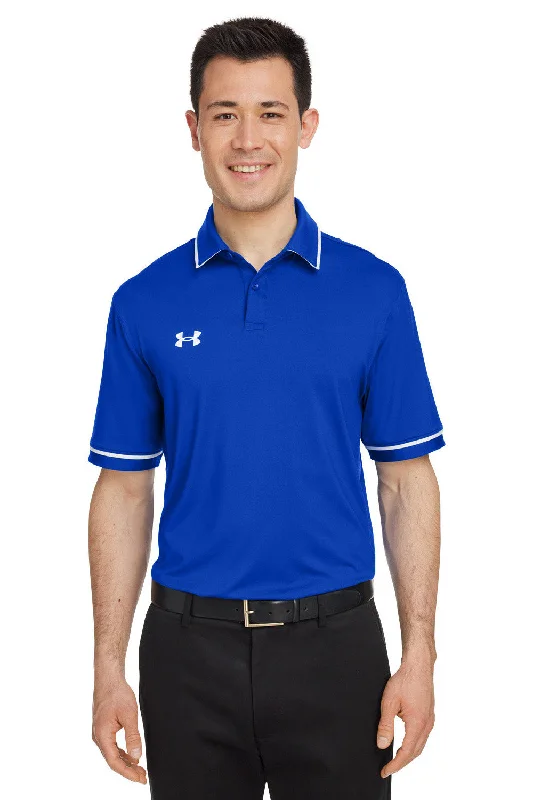 Under Armour Mens Teams Performance Moisture Wicking Short Sleeve Polo Shirt - Royal Blue