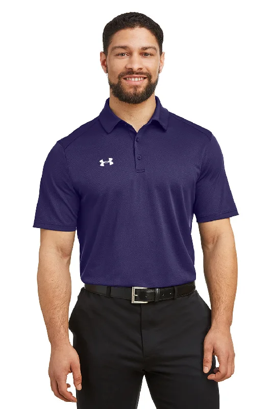 Under Armour Mens Tech Moisture Wicking Short Sleeve Polo Shirt - Purple