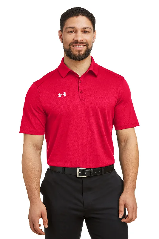 Under Armour Mens Tech Moisture Wicking Short Sleeve Polo Shirt - Red