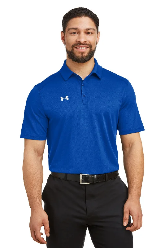 Under Armour Mens Tech Moisture Wicking Short Sleeve Polo Shirt - Royal Blue