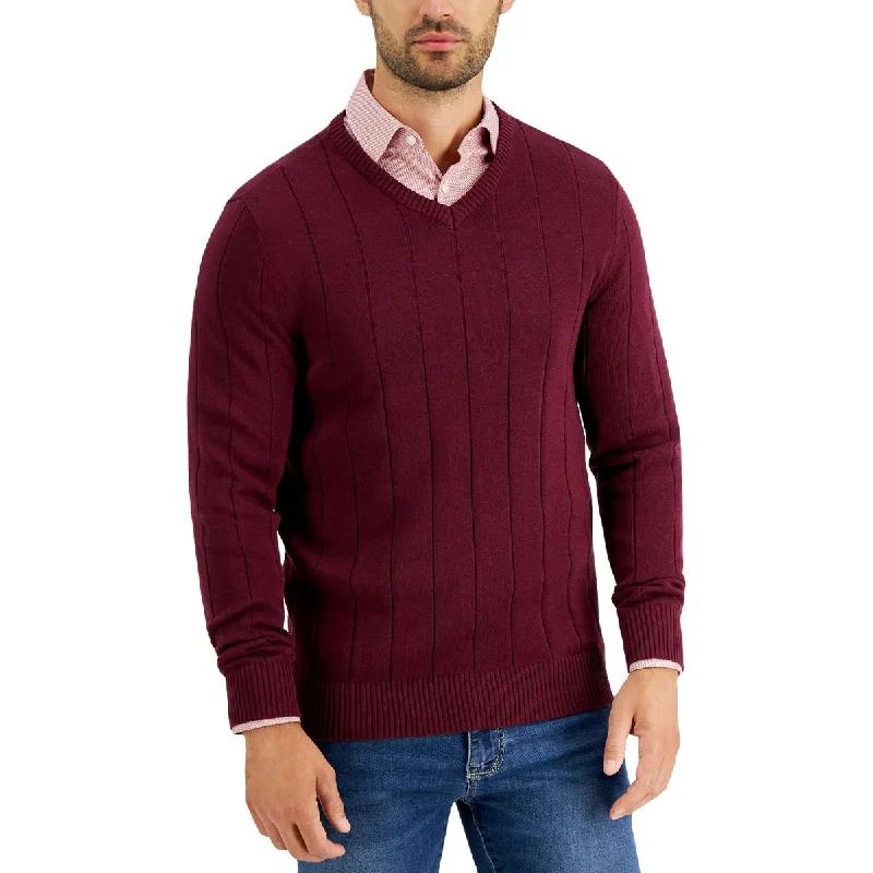 Club Room Mens Big & Tall Cable Knit Crewneck Sweater