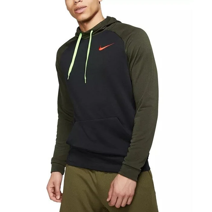 Nike Men's Sport Clash Dri-Fit Training Hoodie Green Size Large