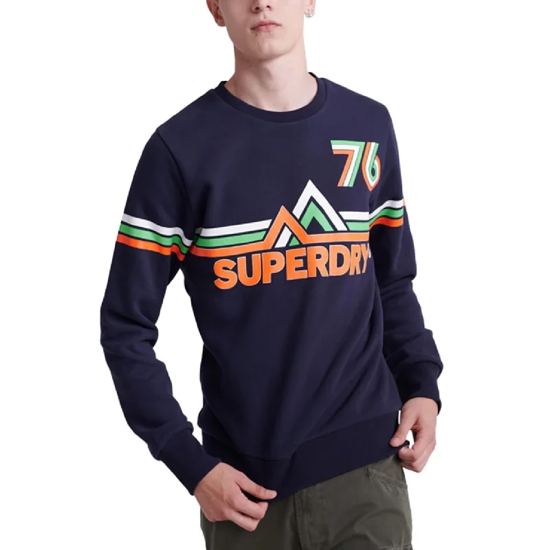 Superdry Men's Downhill Racer Graphic Sweatshirt Blue Size Large