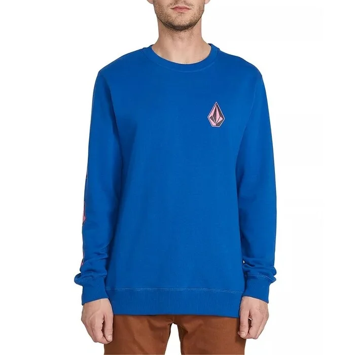 Volcom Men's Brasstacks Deadly Stone Sweatshirt Navy Size Small